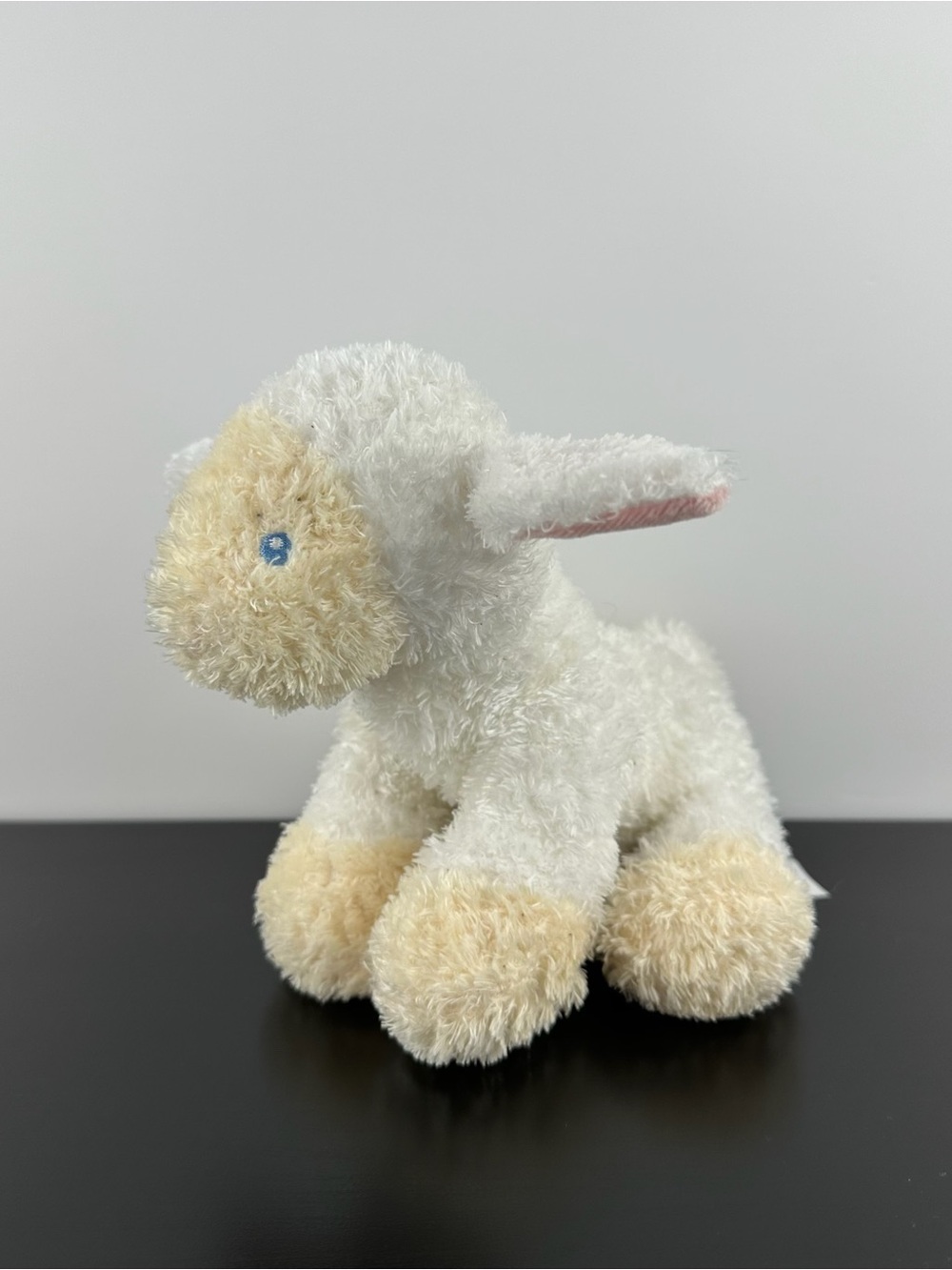 Baby Ganz Rare White Cream Pink Lamb Sheep 7” Plush Sound Does Not Work